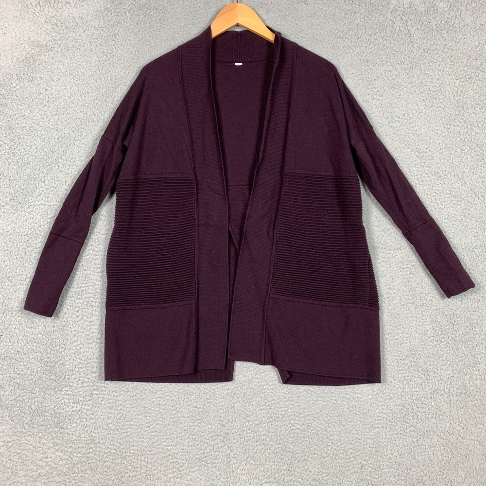 Lululemon Sit in Lotus Wrap II Cardigan Sweater Heather Plum (See‎ Measurements)